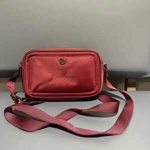 Lululemon Athletica Red Crossbody Bag with Adjustable Strap